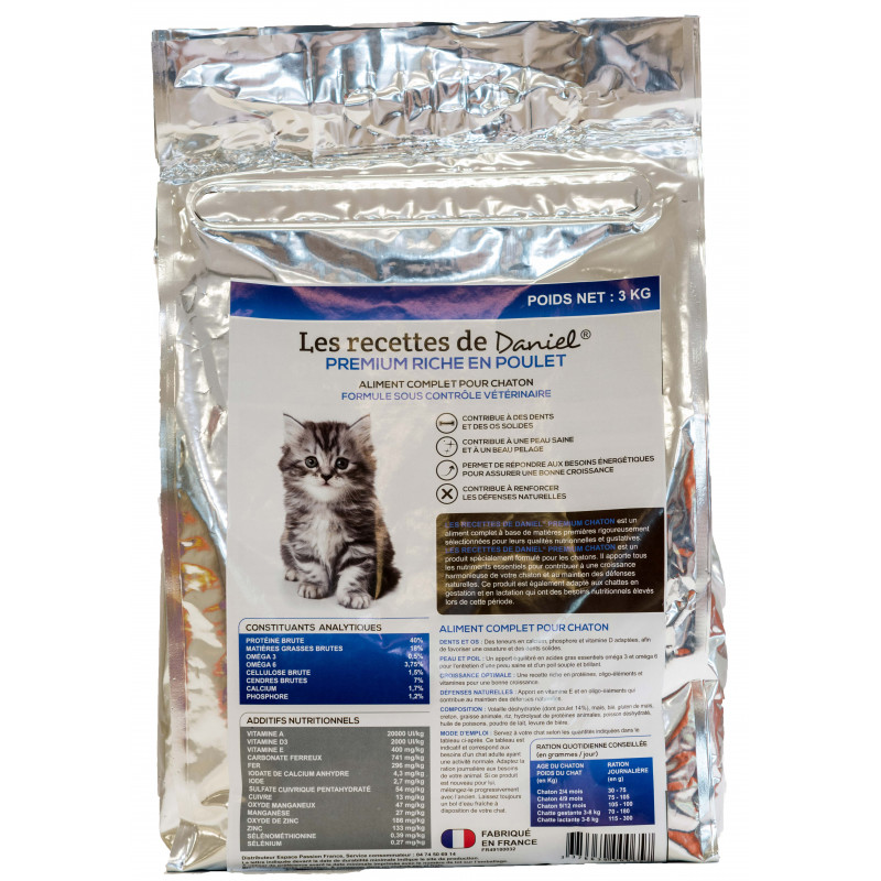 Croquette Premium Pour Chaton 3 Kg