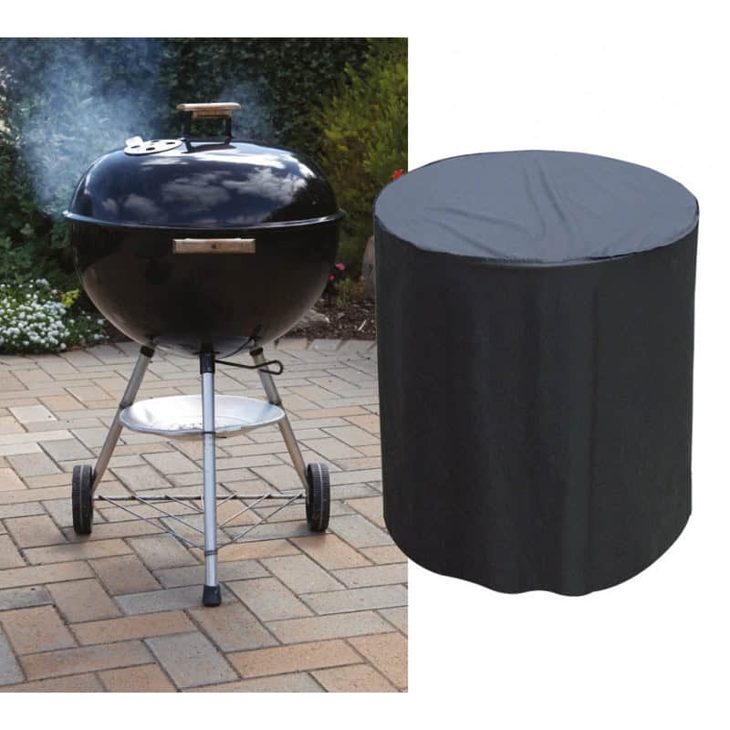  Housse  de protection barbecue  rond  noire chez Jardin et 